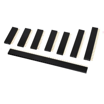 10шт Шаг 2,54 мм Однорядный Женский разъем Печатной Платы Pin Header Connector Strip Pinheader 2/3/4/6/10/12/16/20/40Pin для Arduino