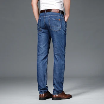 2023 Новые повседневные джинсы, модные свободные брюки, легкие мужские весенне-летние брюки, Классические мешковатые брюки большого размера