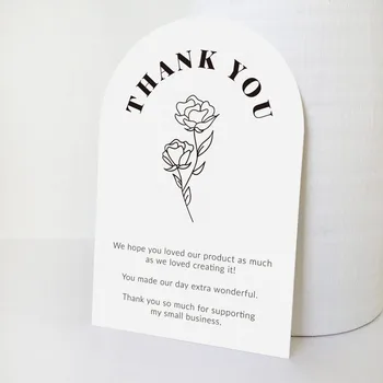 30шт цветочных благодарственных открыток за поддержку оформления бизнес-пакета 