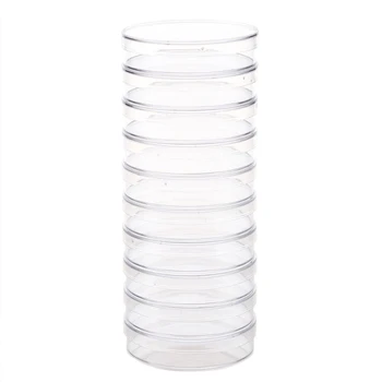 35 мм Прозрачные Хрупкие чашки Петри для клеток Химический Инструмент Стерильный Доступный полистирол Высококачественная лабораторная поставка 10 шт. Хрустящий