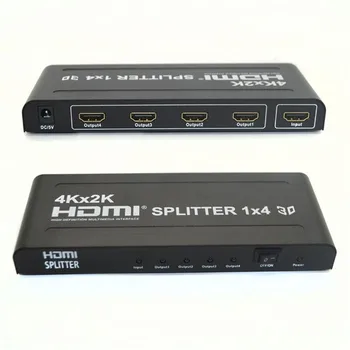 50шт 4K Мини HDMI Разветвитель 1X4 4 Порта Концентратор Ретранслятор Усилитель v1.4 3D 1080p 1 в 4 из HDMI 1.4 видео аудио переключатель HDTV