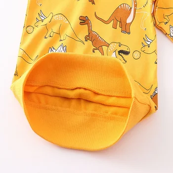 ALISHINREY / Весенне-осенние детские толстовки, спортивные рубашки для маленьких мальчиков, хлопковая верхняя одежда, повседневные детские толстовки с динозаврами
