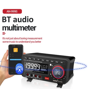 ANENG AN999S Настольный Голосовой Мультиметр Bluetooth Тестер 19999 Отсчетов Профессиональный Цифровой True Rms Автоматический Транзисторный Инструментальный Измеритель