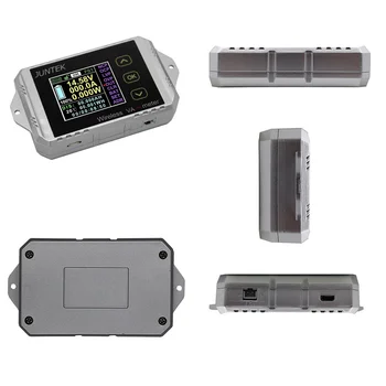 JUNTEK VAT1100 100V 100A Беспроводной амперметр вольтметр контроль емкости батареи кулоновский счетчик 12V 24V 48V цветной экранный измеритель