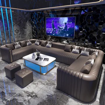 Диван-лайтбокс, чайный столик qing luxury KTV диван-будка, барные стулья, комбинированная будка, оптовый коммерческий бар