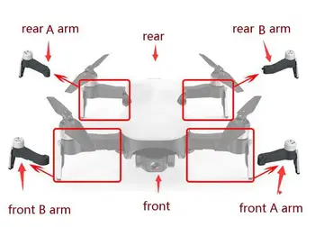 Запасные части для радиоуправляемого дрона-квадрокоптера CFLY faith JJRC X12 моторный рычаг передний задний левый правый рычаг