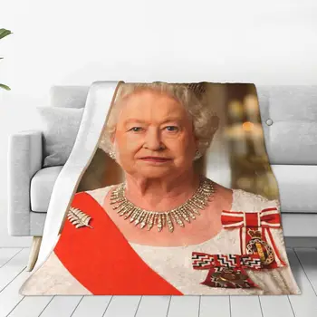 Королева Елизавета II Британская Королевская корона Флисовое одеяло Британская Королевская корона Одеяло для постельных принадлежностей Постельное белье для спальни