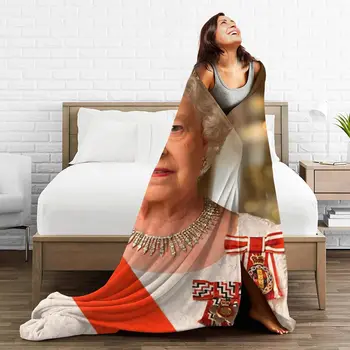 Королева Елизавета II Британская Королевская корона Флисовое одеяло Британская Королевская корона Одеяло для постельных принадлежностей Постельное белье для спальни
