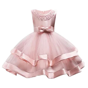 Необычное бальное платье для девочки, платье на первый день рождения, детские платья для девочек, вечерняя официальная одежда, костюм, детская одежда