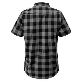 Повседневная Мужская Рубашка В клетку Обычного Покроя С Коротким Рукавом Из 100% Хлопка camisas de hombre, Классическая Рубашка В Клетку, Мужская Мода