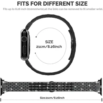 Ремешок из нержавеющей Стали для Apple Watch Band 8 7 6 5 4 SE 49мм 41мм 45мм 44мм 40мм Бриллиантовый Браслет iWatch Series 7 6 3 Браслеты