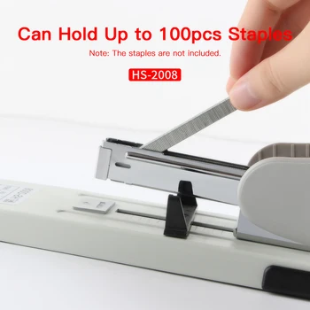 Сверхмощный степлер HS200 Вместимостью 100 листов Прочный Настольный Степлер с уменьшенным усилием Скрепления бумаги Степлером для дома