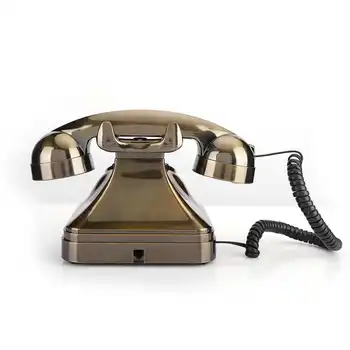 Старинный Бронзовый Телефон Винтажный Ретро Стационарный Телефон Настольный Абонент Отель Антикварный Телефон telefono