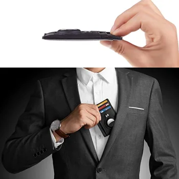 Чехол для держателя кредитной ID-карты с защитой от RFID, чехол для Airtag, мужской женский кошелек из углеродного волокна, кожаные тонкие кошельки для Airtag, Air Tag